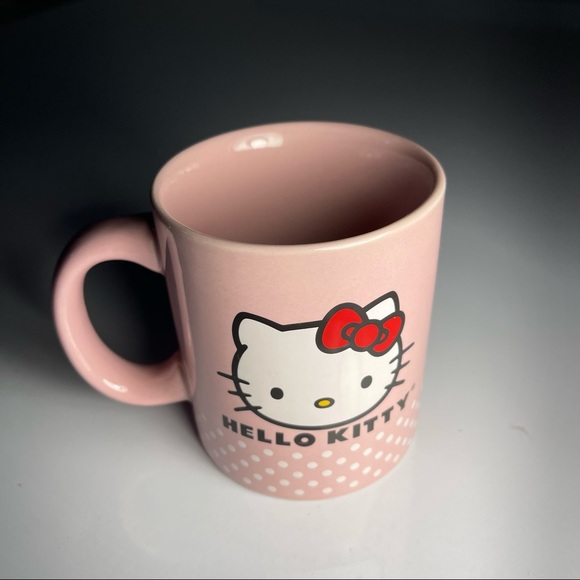 SOLD!!! Hello Kitty Mug for Coffee Tea Cute two-sided Sanrio Pink Drinkware - Picture 2 of 11
